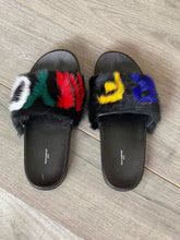 Load image into Gallery viewer, RFNYC BLACK FUR SLIPPER