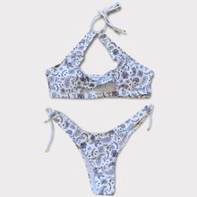 Load image into Gallery viewer, White Bandana Design Bathing Suit