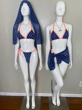 Load image into Gallery viewer, 3 Piece Bikini in Blue & Orange