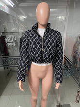 Load image into Gallery viewer, "Black RF Logo" Crop bubble coat