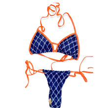 Load image into Gallery viewer, 3 Piece Bikini in Blue & Orange