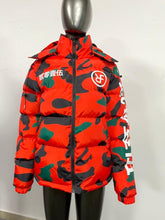 Load image into Gallery viewer, ORANGE CAMO BUBBLE JACKET