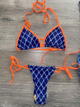 Load image into Gallery viewer, 3 Piece Bikini in Blue & Orange