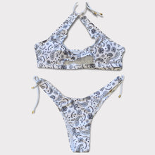 Load image into Gallery viewer, White Bandana Design Bathing Suit