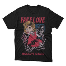Load image into Gallery viewer, "Fake-Love"-Black-tee