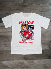 Load image into Gallery viewer, "Fake Love" White tee