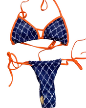 Load image into Gallery viewer, 3 Piece Bikini in Blue & Orange