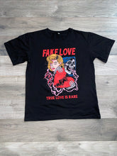 Load image into Gallery viewer, "Fake Love" Black tee