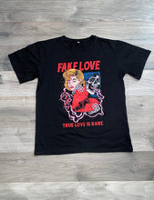 Load image into Gallery viewer, "Fake Love" Black tee
