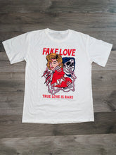 Load image into Gallery viewer, "Fake Love" White tee