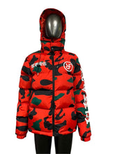Load image into Gallery viewer, ORANGE CAMO BUBBLE JACKET