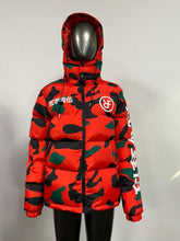Load image into Gallery viewer, ORANGE CAMO BUBBLE JACKET