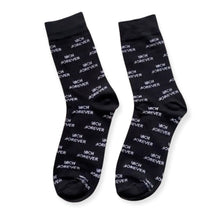 Load image into Gallery viewer, ALL OVER "RICH FOREVER" BLACK SOCKS