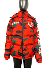 Load image into Gallery viewer, ORANGE CAMO BUBBLE JACKET