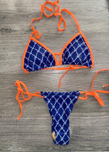 Load image into Gallery viewer, 3 Piece Bikini in Blue & Orange