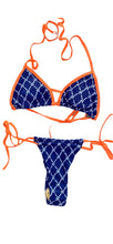 Load image into Gallery viewer, 3 Piece Bikini in Blue & Orange