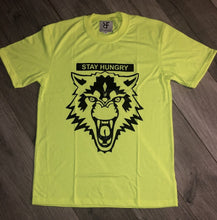 Load image into Gallery viewer, “STAY HUNGRY” NEON GREEN PRINT T-SHIRT