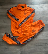Load image into Gallery viewer, Orange & Black "RFNYC" Tracksuit