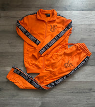 Load image into Gallery viewer, Orange & Black "RFNYC" Tracksuit
