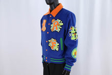 Load image into Gallery viewer, Blue RF L.A varsity jacket
