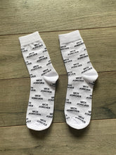 Load image into Gallery viewer, ALL OVER &quot;RICH FOREVER&quot; WHITE SOCKS-RFNYC
