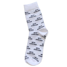 Load image into Gallery viewer, ALL OVER &quot;RICH FOREVER&quot; WHITE SOCKS
