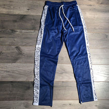 Load image into Gallery viewer, BLUE &amp; WHITE TRACK PANT
