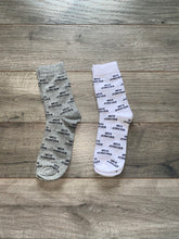 Load image into Gallery viewer, ALL OVER &quot;RICH FOREVER&quot; GRAY SOCKS-RFNYC
