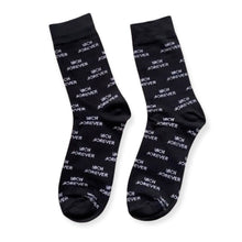 Load image into Gallery viewer, ALL OVER &quot;RICH FOREVER&quot; BLACK SOCKS
