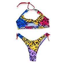 Load image into Gallery viewer, Multi Color Cheetah Print Bathing Suit
