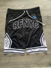 Load image into Gallery viewer, BLACK &amp; WHITE &quot;RFNYC&quot; SHORTS

