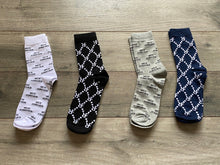 Load image into Gallery viewer, ALL OVER &quot;RICH FOREVER&quot; GRAY SOCKS-RFNYC
