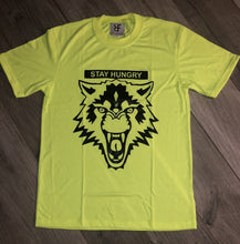 Load image into Gallery viewer, “STAY HUNGRY” NEON GREEN PRINT T-SHIRT
